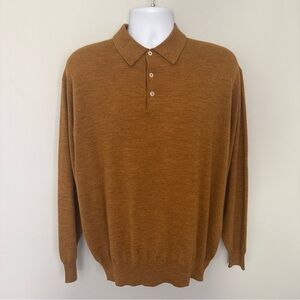 Peter Millar Men's Luxury Blend Harvest Gold/Brown Mens Sweater - Large